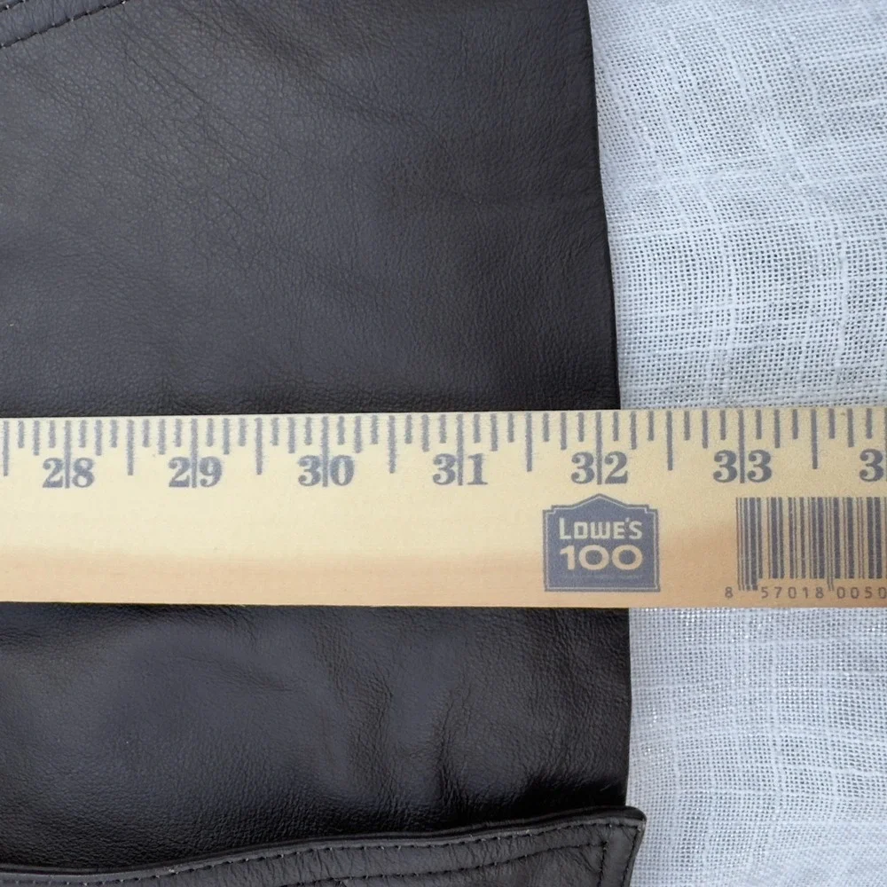 Vintage KC Collections Leather Jacket Women XL Dark Brown Blanket Lining Western - Picture 11 of 13